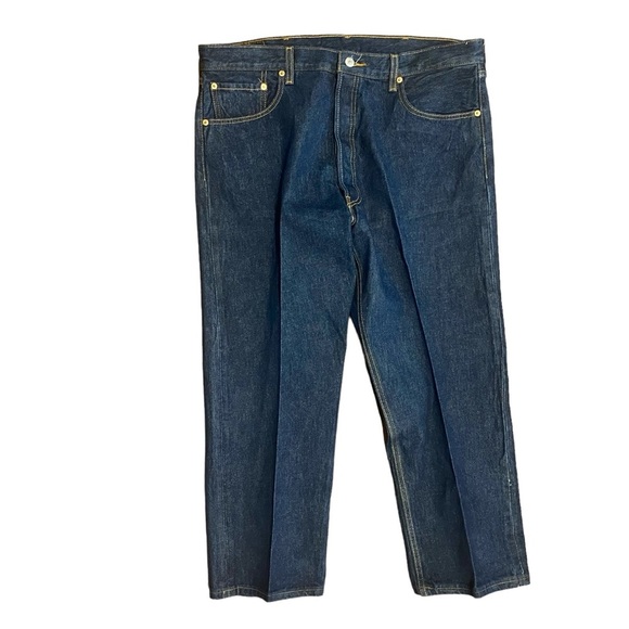 Levi's 501 XX Jeans Blank Red Tag Black Batwing Men Dark Wash 40x30 Actual 38x26 - Picture 4 of 15